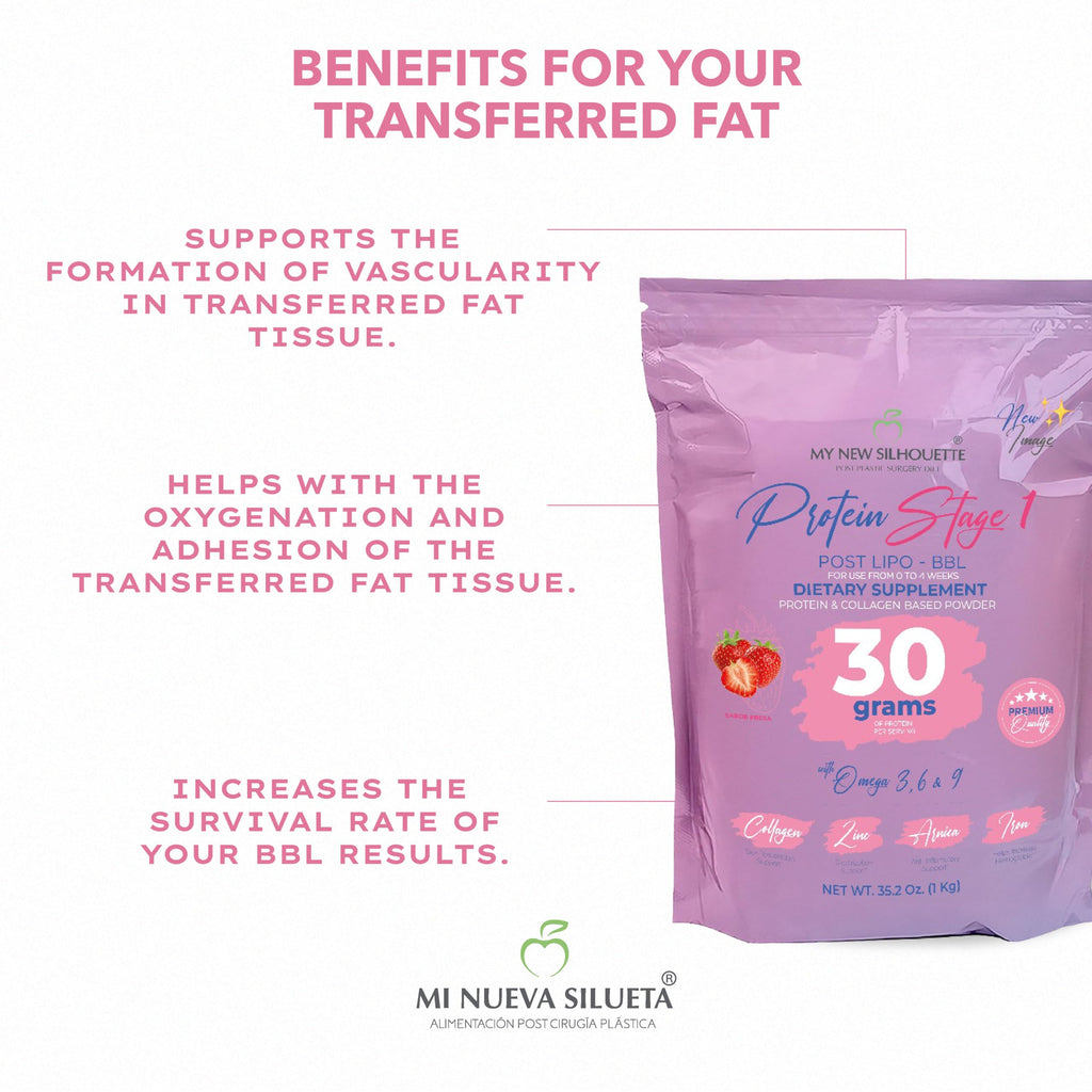 MI NUEVA SILUETA Lipotransfer Protein Stage 1 – Strawberry, 30 g per Serving