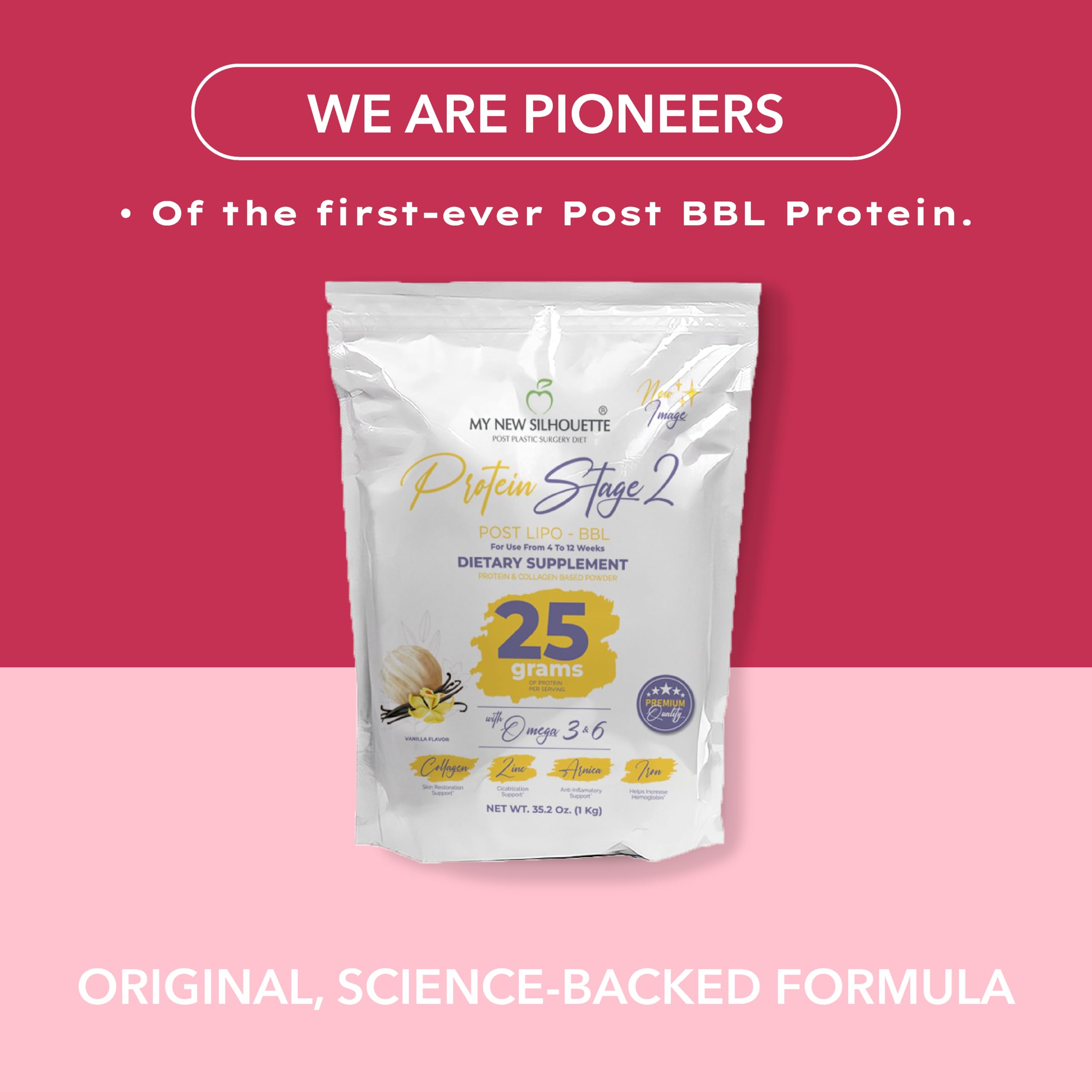 MI NUEVA SILUETA Stage 2 Protein with Omegas – 25g per Serving (Vanilla)