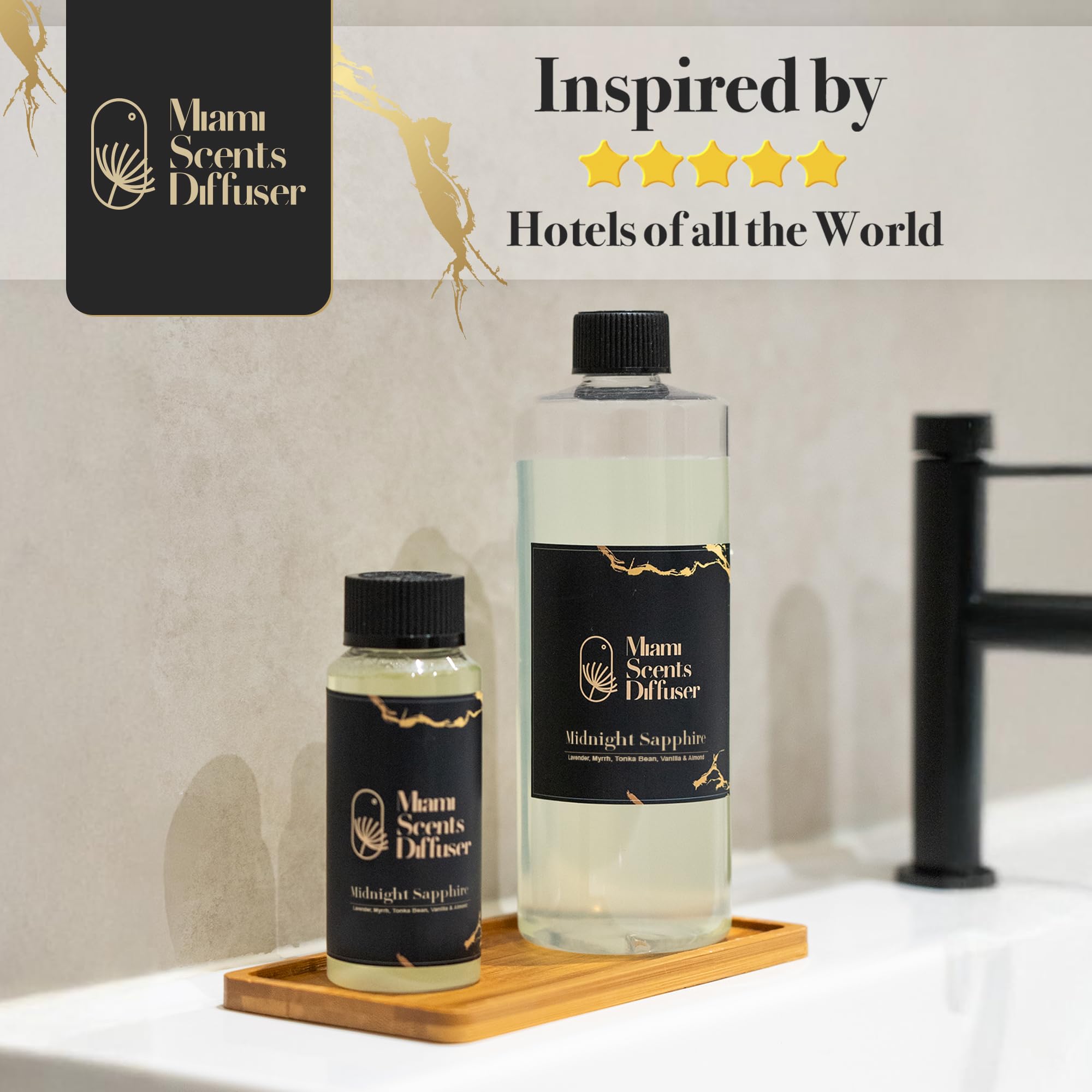 Midnight Sapphire Diffuser Oil by Miami Scents Diffuser — Lavender, Vanilla & Almond