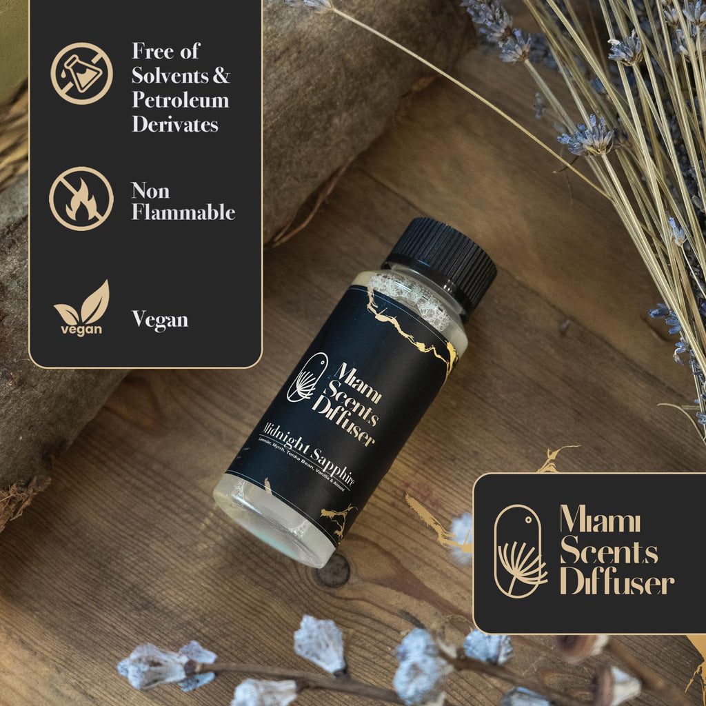 Midnight Sapphire Diffuser Oil by Miami Scents Diffuser — Lavender, Vanilla & Almond