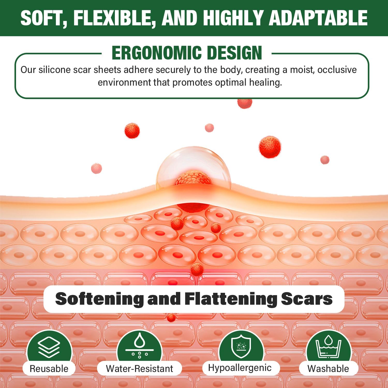 Micakin Silicone Scar Sheets & Tape — 1.6x120 in Roll (3M)