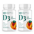 MICHAEL'S Vitamin D3 with K2 – Apricot Flavor, 180 Servings, Vegetarian, No Added Sugar