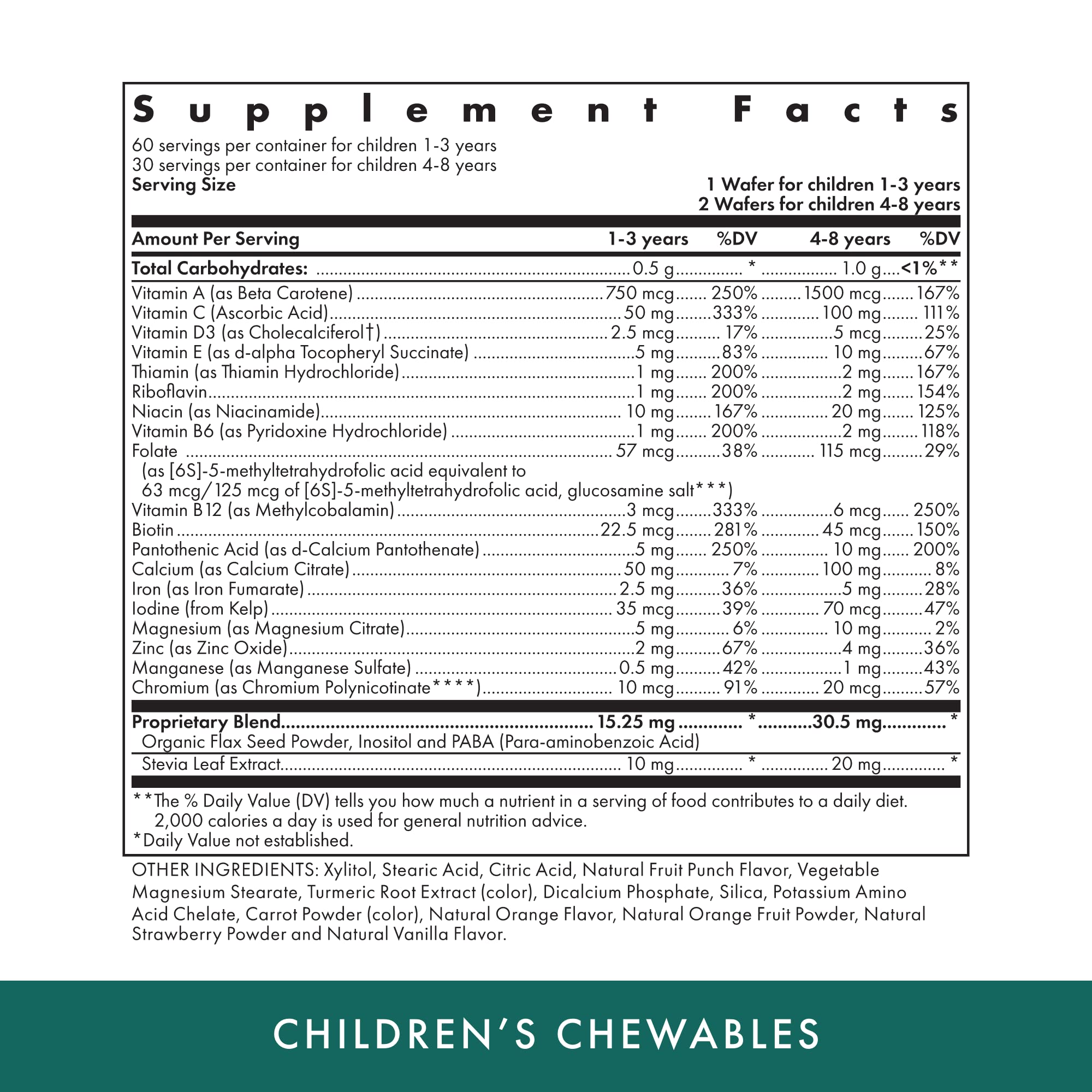 Michael's Health Naturopathic Children's Chewables – Fruit Punch, 60 Wafers, Kosher