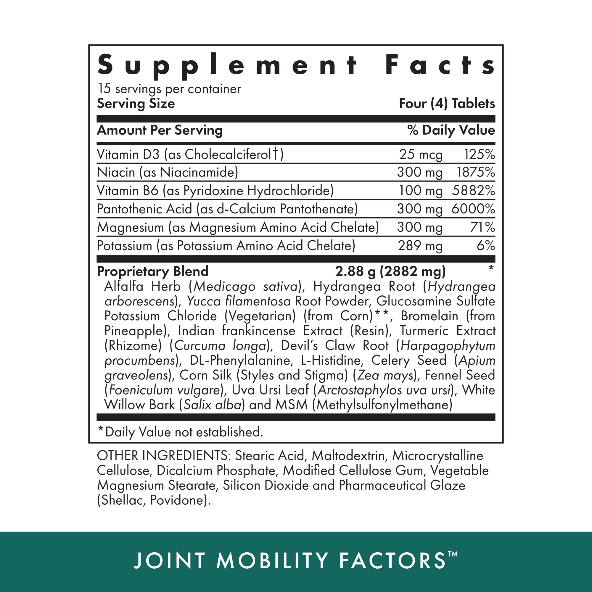 MICHAEL'S Health Naturopathic Joint Mobility Factors - 60 Vegetarian Tablets, Kosher