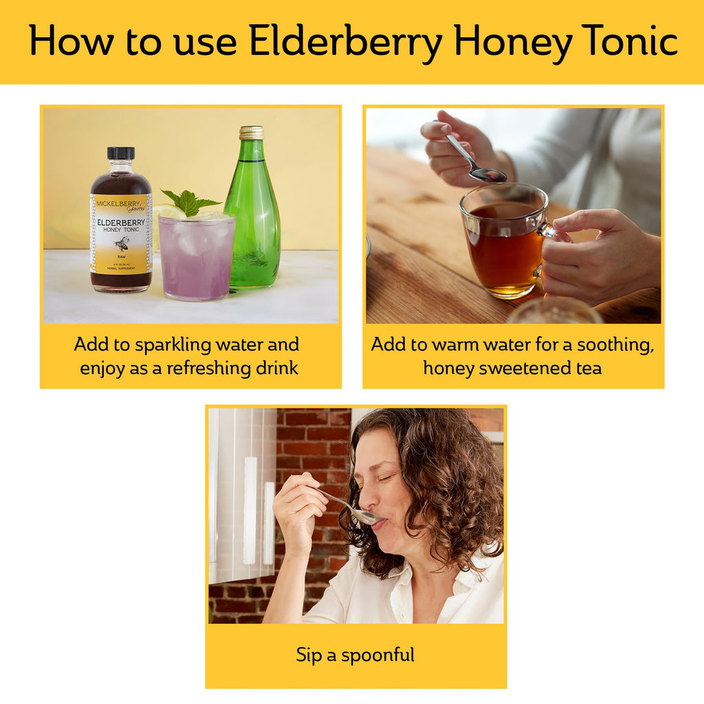 Mickelberry Gardens Elderberry Honey Propolis Throat Spray - Immune Support (2 oz x 2)