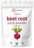 Micro Ingredients Organic Beet Root Powder - 1 lb, Cold-Pressed & Water-Soluble, Non-GMO
