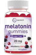 Micro Ingredients Melatonin Gummies 20mg – 120ct | Sugar-Free Sleep Aid