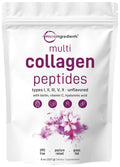 Micro Ingredients Multi Collagen Peptides Powder 8oz – Unflavored | Hair, Skin & Joint Support