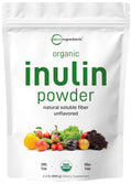 Micro Ingredients Organic Inulin FOS Fiber Powder 2.2 lb | Water-Soluble Prebiotic