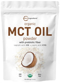 Micro Ingredients Organic MCT Oil Powder with Prebiotic Fiber – 1 lb (16 oz) – C8 MCT Oil for Coffee Creamer – No GMOs, Keto, Vegan
