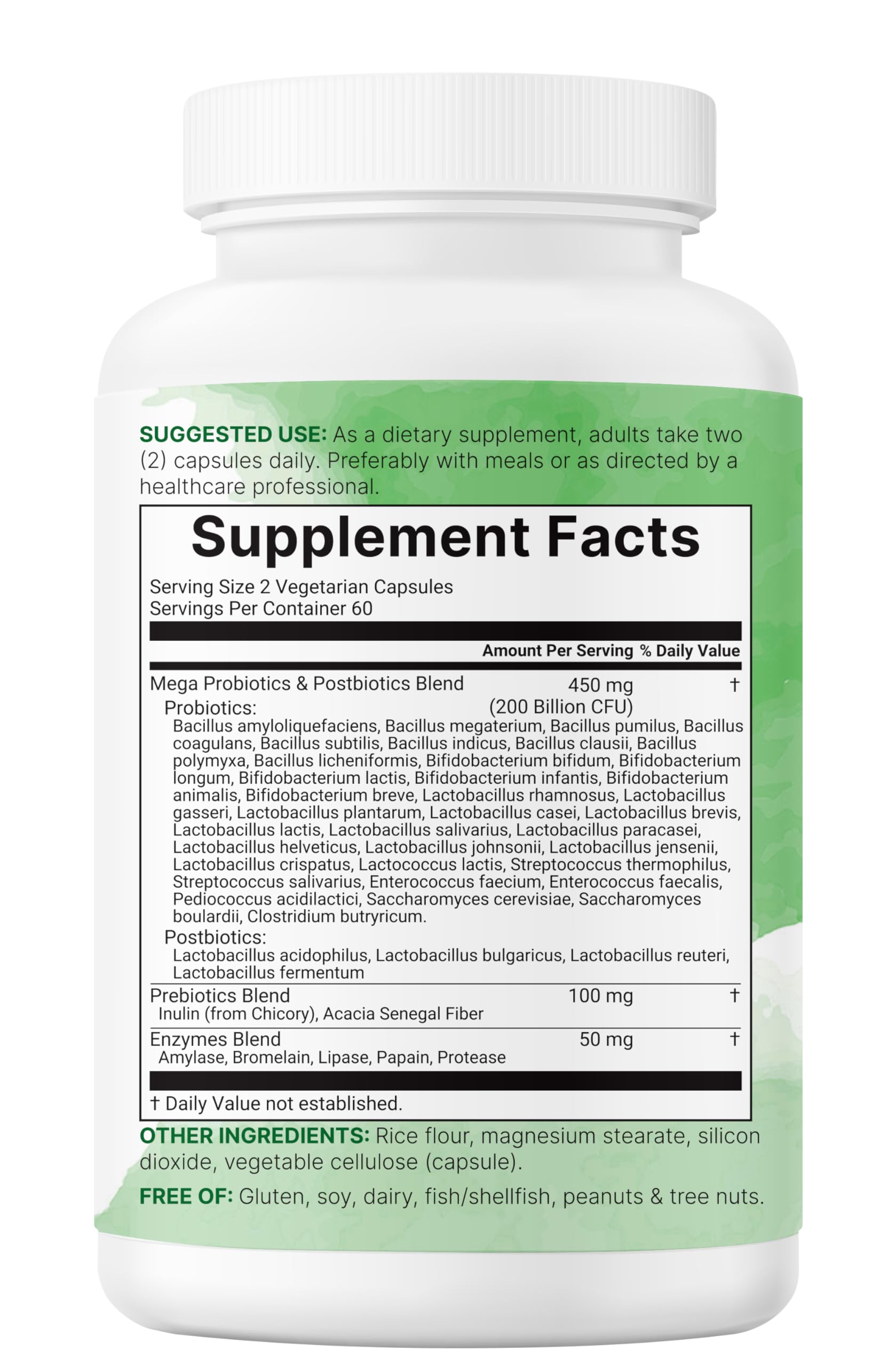 Micro Ingredients Probiotics 200 Billion CFU, 120 Veggie Capsules | Mega Probiotics for Men & Women | 40 Strains with Prebiotics, Postbiotics & Digestive Enzymes | Gut, Immune & Digestive Health