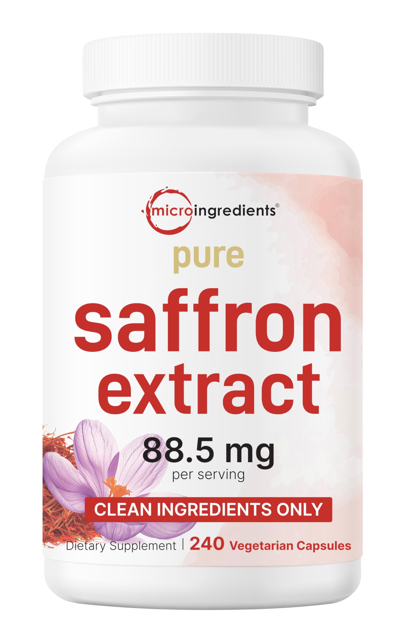 Micro Ingredients Saffron Extract | 240 Veggie Capsules | Mood & Vision