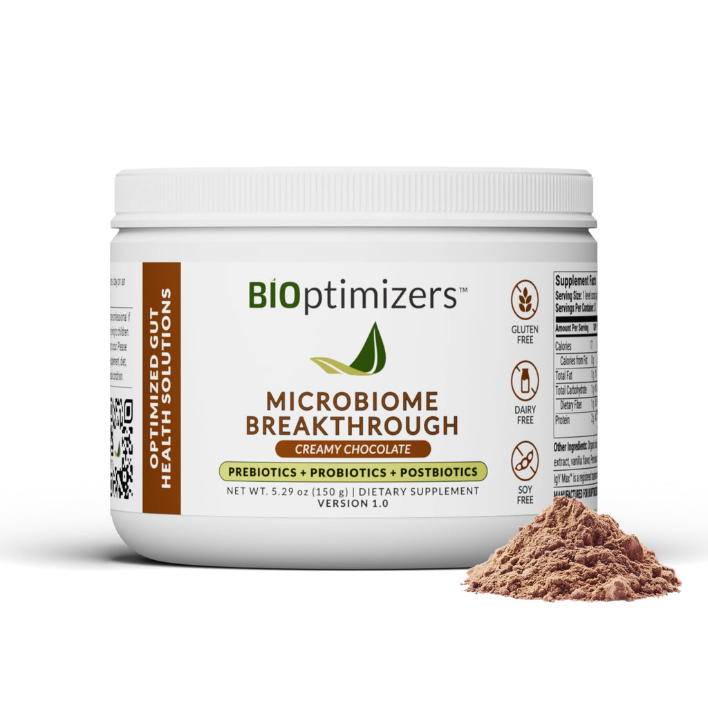 Microbiome Breakthrough Gut Support Powder – Chocolate Flavor | Probiotics, Bone Broth & Collagen (30 Servings)