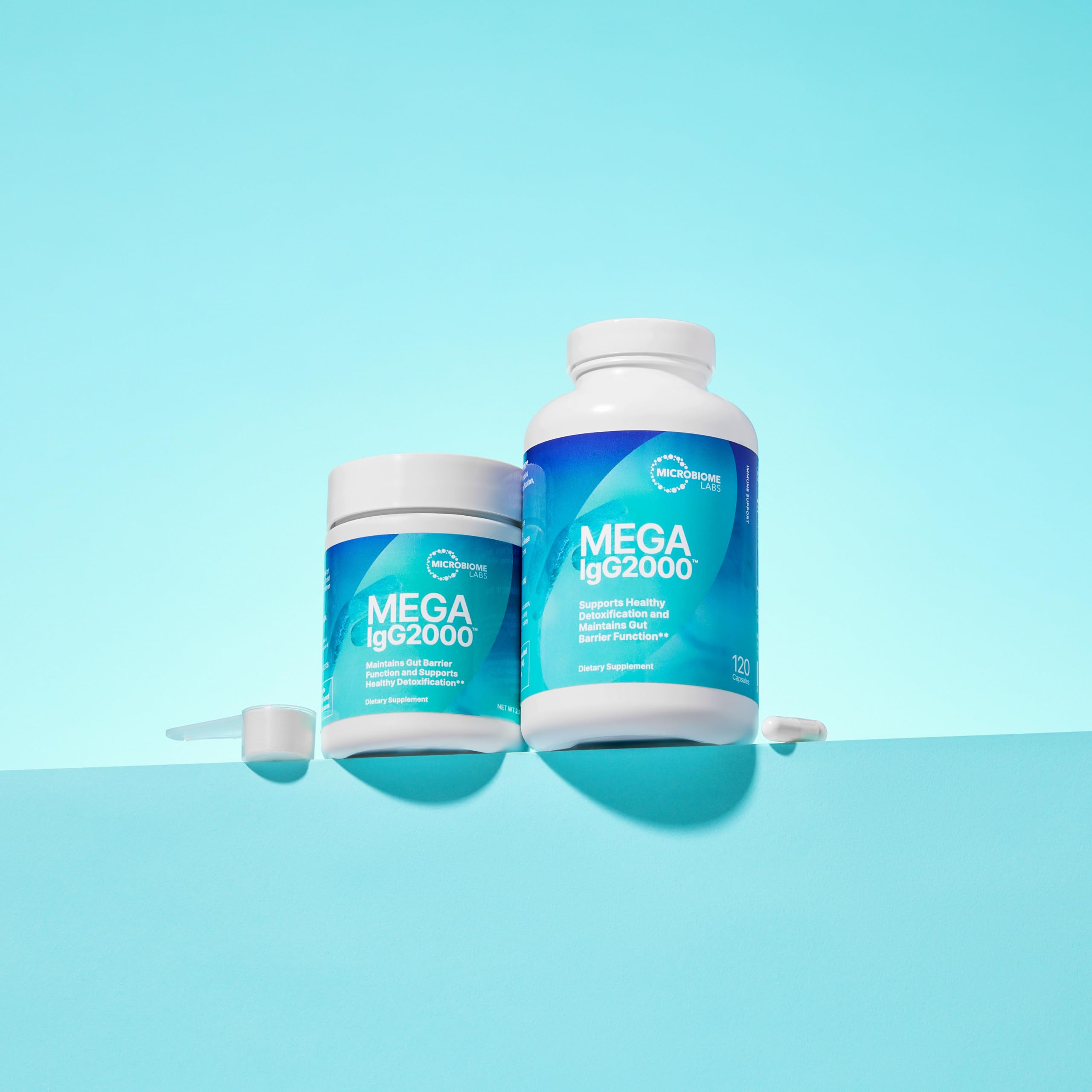 Mega IgG2000 Gut Health Powder – Dairy-Free IgG Immunoglobulin for Women, Men & Kids 2+ | Microbiome Labs (2.1 oz)