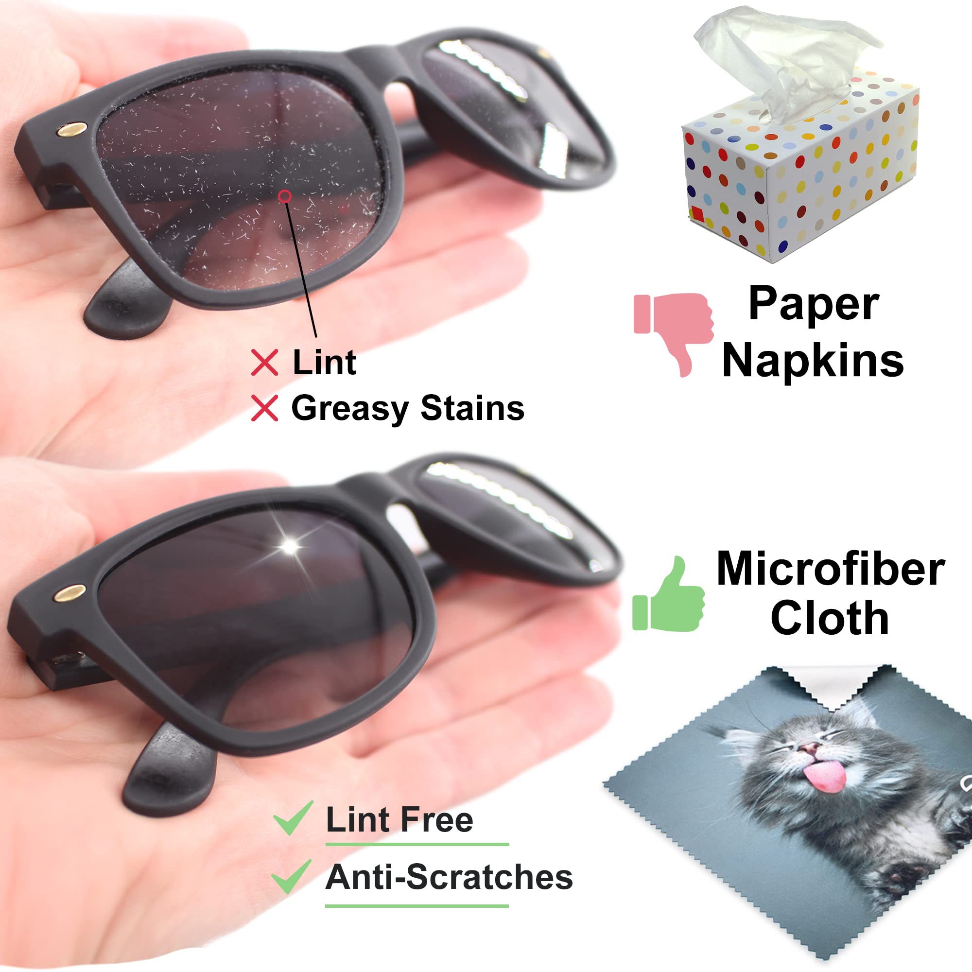 Microfiber Cleaning Cloths for Glasses & Screens – 6 Pcs Pack