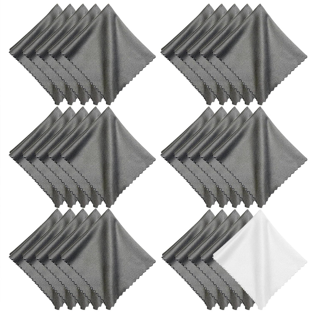 Microfiber Cleaning Cloths (30 Pack) – 6x7in for Eyeglasses, Lenses & Screens