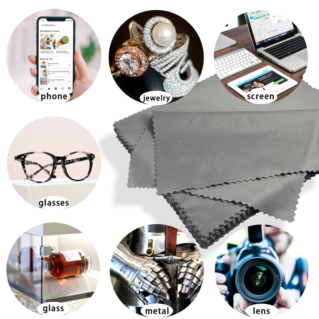 Microfiber Cleaning Cloths (30 Pack) – 6x7in for Eyeglasses, Lenses & Screens