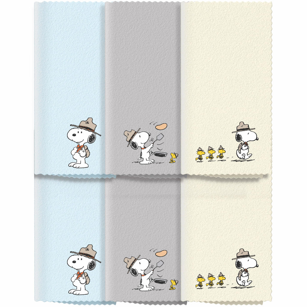 Microfiber Cloth & Glasses Wipes (6 Pack) – Lens Cleaning Cloths for Glasses, Phones, Cameras | Snoopy