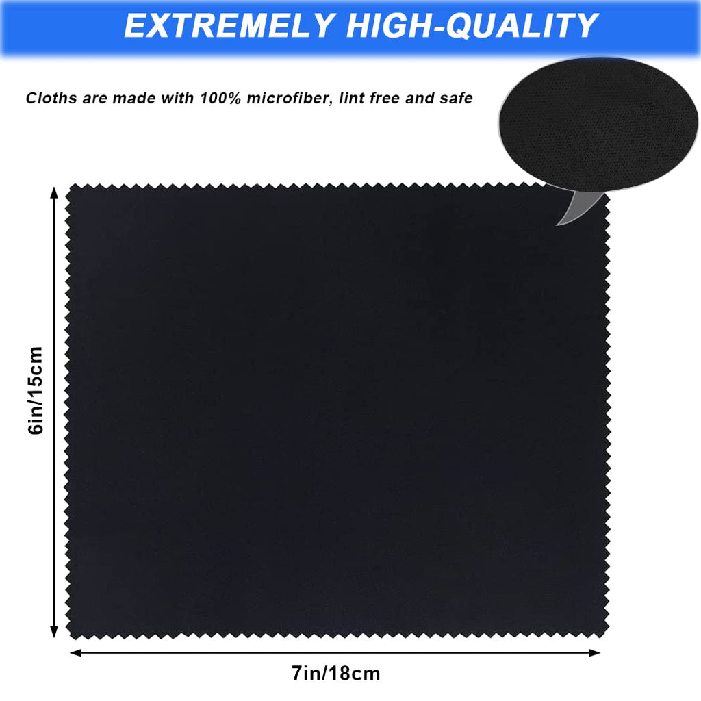 Microfiber Cleaning Cloths 6x7 Inches – 20 Pack in Individual Vinyl Pouches | CKANDAY Glasses & Electronics Cleaning Cloth