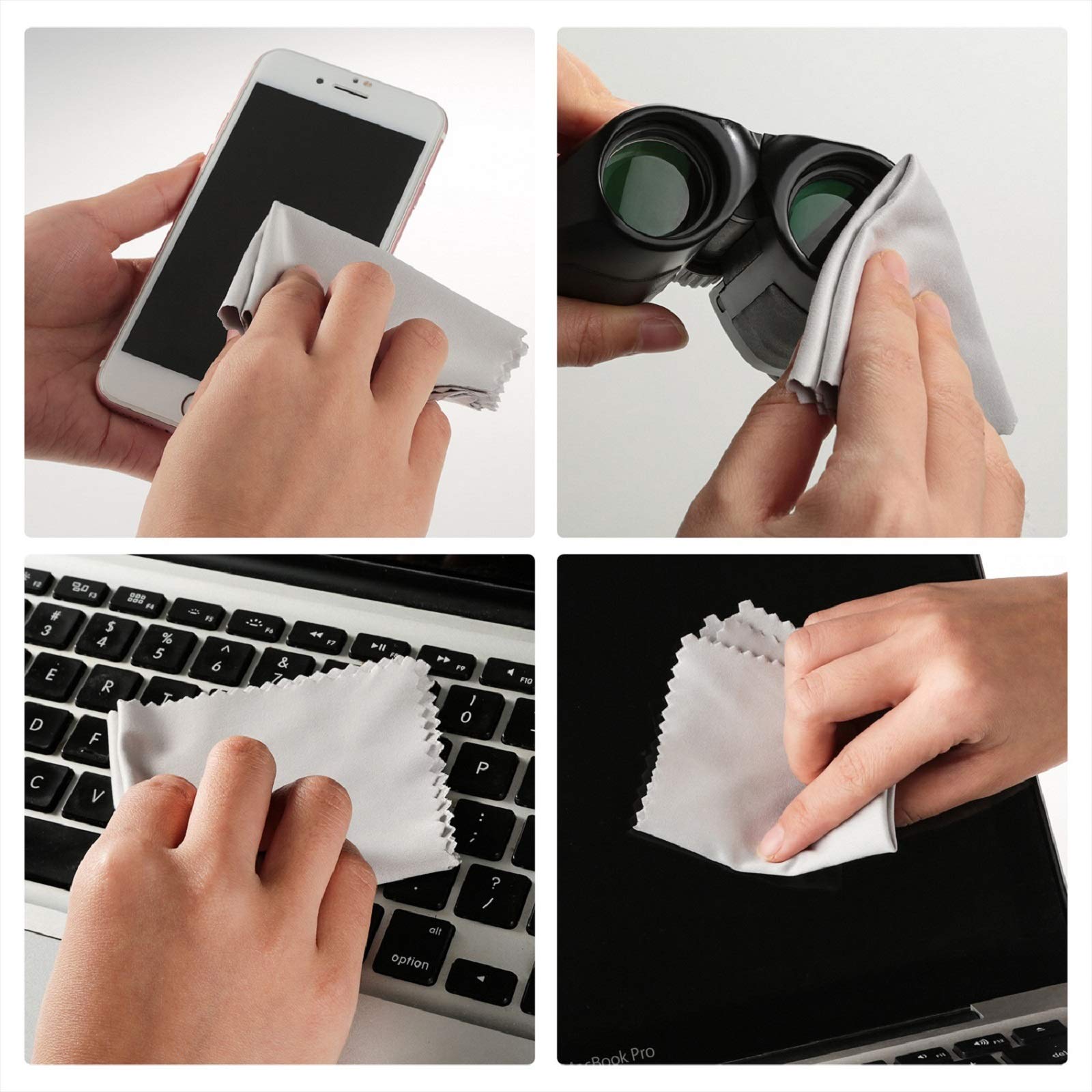 18 Pack Premium Microfiber Cleaning Cloths for Glasses & Devices