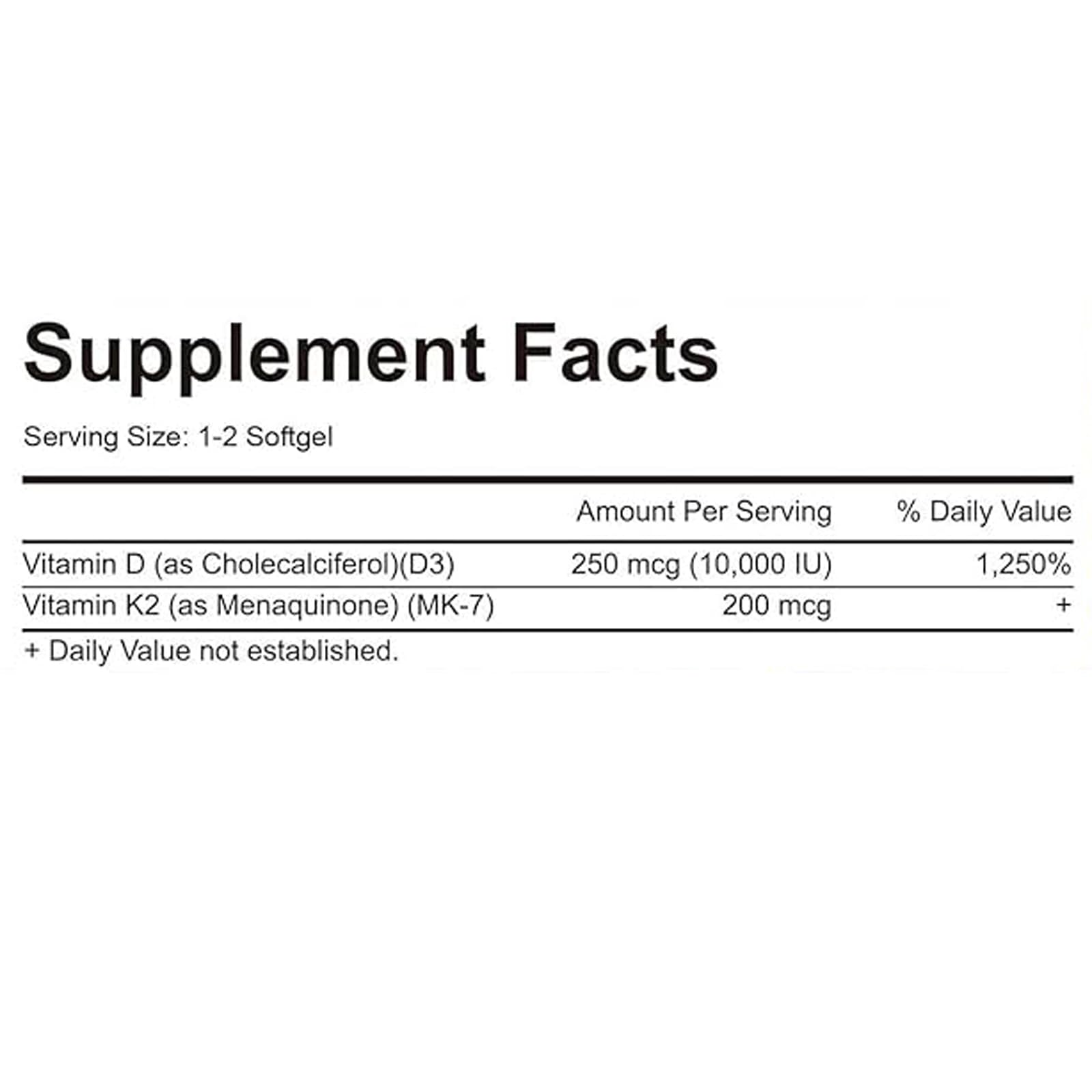 MicroLabs D3 K2 Softgels – 10000 IU D3 + 200 mcg K2, 2-in-1 Vitamin D3 K2, 300 Softgels/Pack