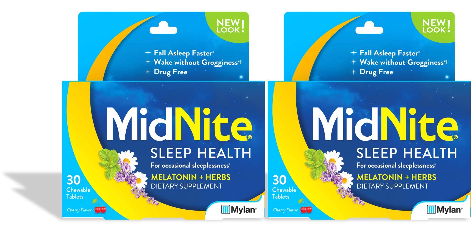 MidNite Natural Sleep Supplement Cherry Gummies – 2x30-Count, Drug-Free Melatonin Sleep Aid