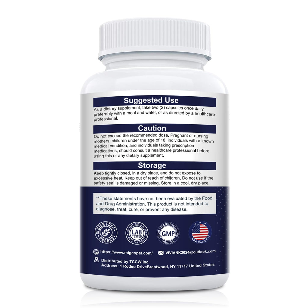 Migcopat Probiotic Prebiotic Postbiotic & Digestive Enzymes – 80B CFU, 120 Capsules