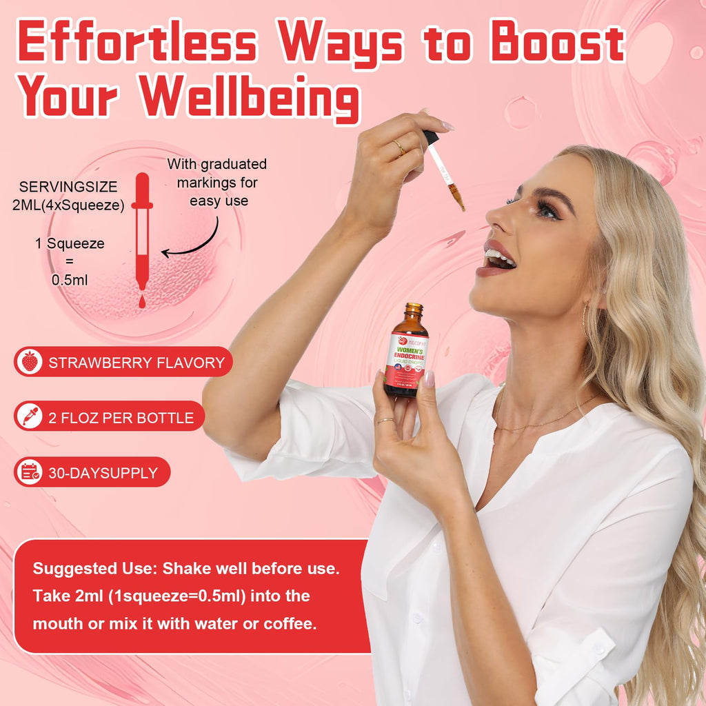 Migcopat Women Endocrine Liquid Drops – Hormone Balance, Cortisol Support, Gut Health, Mood & Sleep