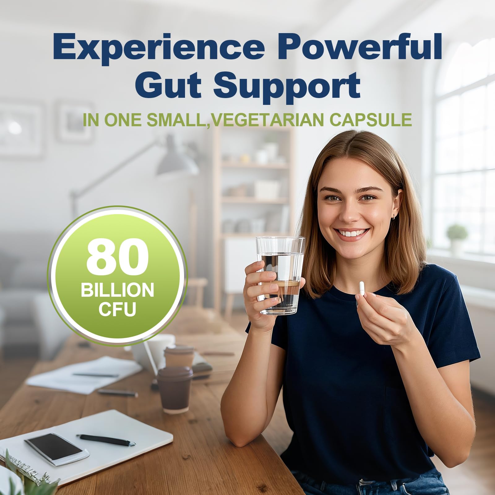 Migcopat Probiotics for Digestive Health – 80B CFU, Prebiotics, Postbiotics & Digestive Enzymes