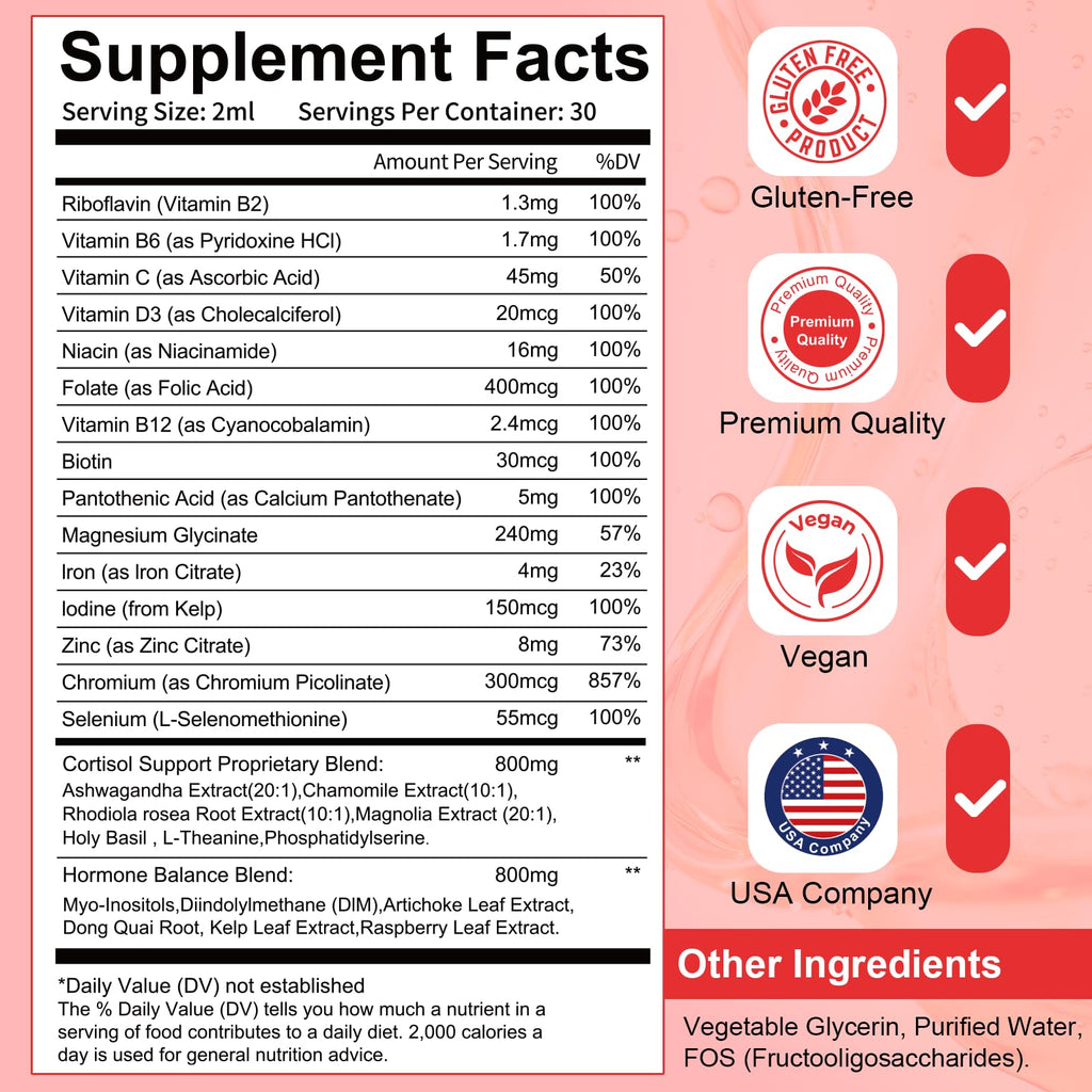 Migcopat Women Endocrine Superfood Drops | Cortisol Balance & Hormonal Support