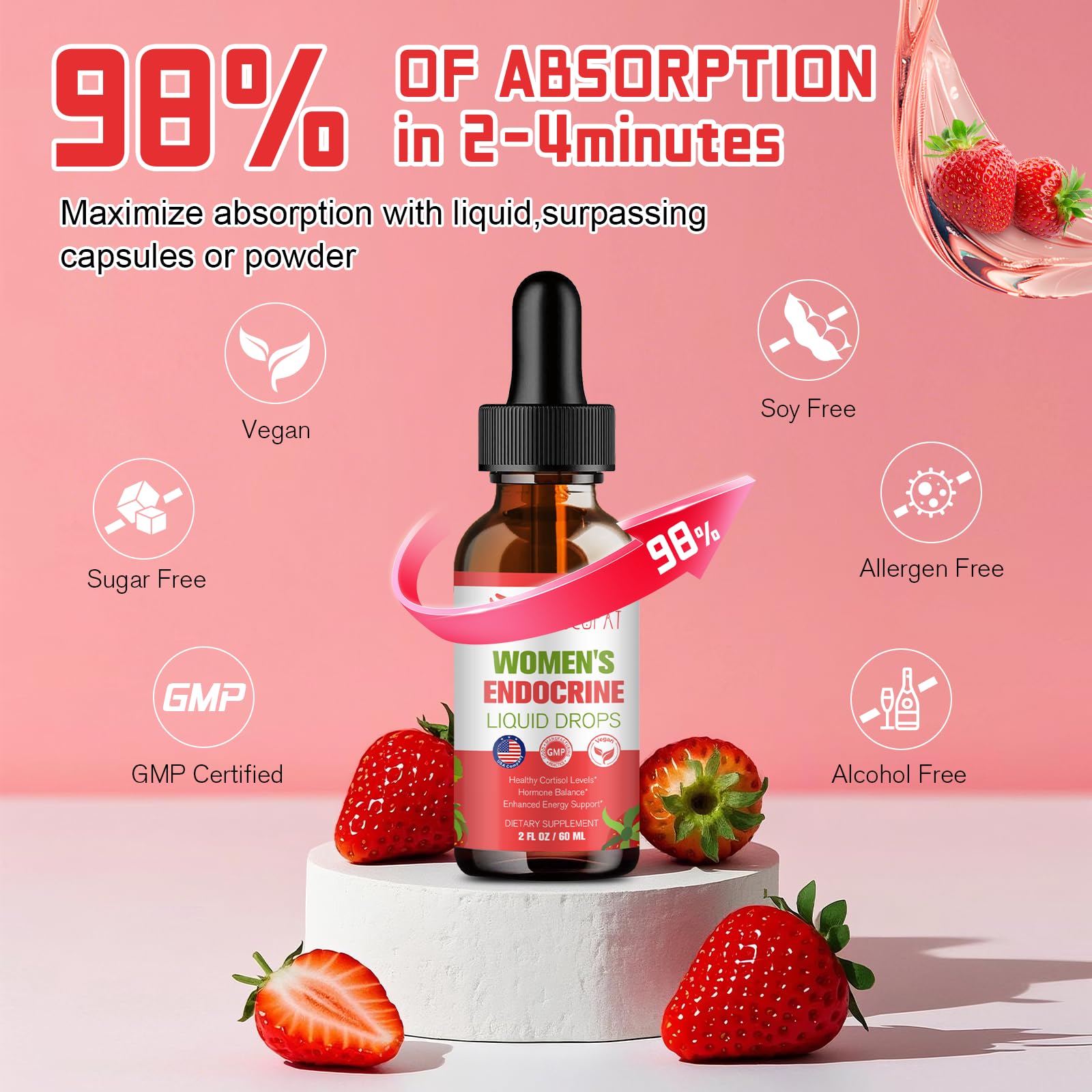 Migcopat Women Endocrine Superfood Drops | Cortisol Balance & Hormonal Support