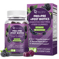 Migcopat Pre Post Probiotics Gummies - 5-in-1 Gut Support, 120B CFU, Vegan, Blackberry, 60 ct
