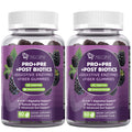 Migcopat Pre Post Probiotics Gummies – 5 in 1 Digestive Support, Blackberry Flavor, 120B CFU, Sugar Free & Vegan | 120 Ct