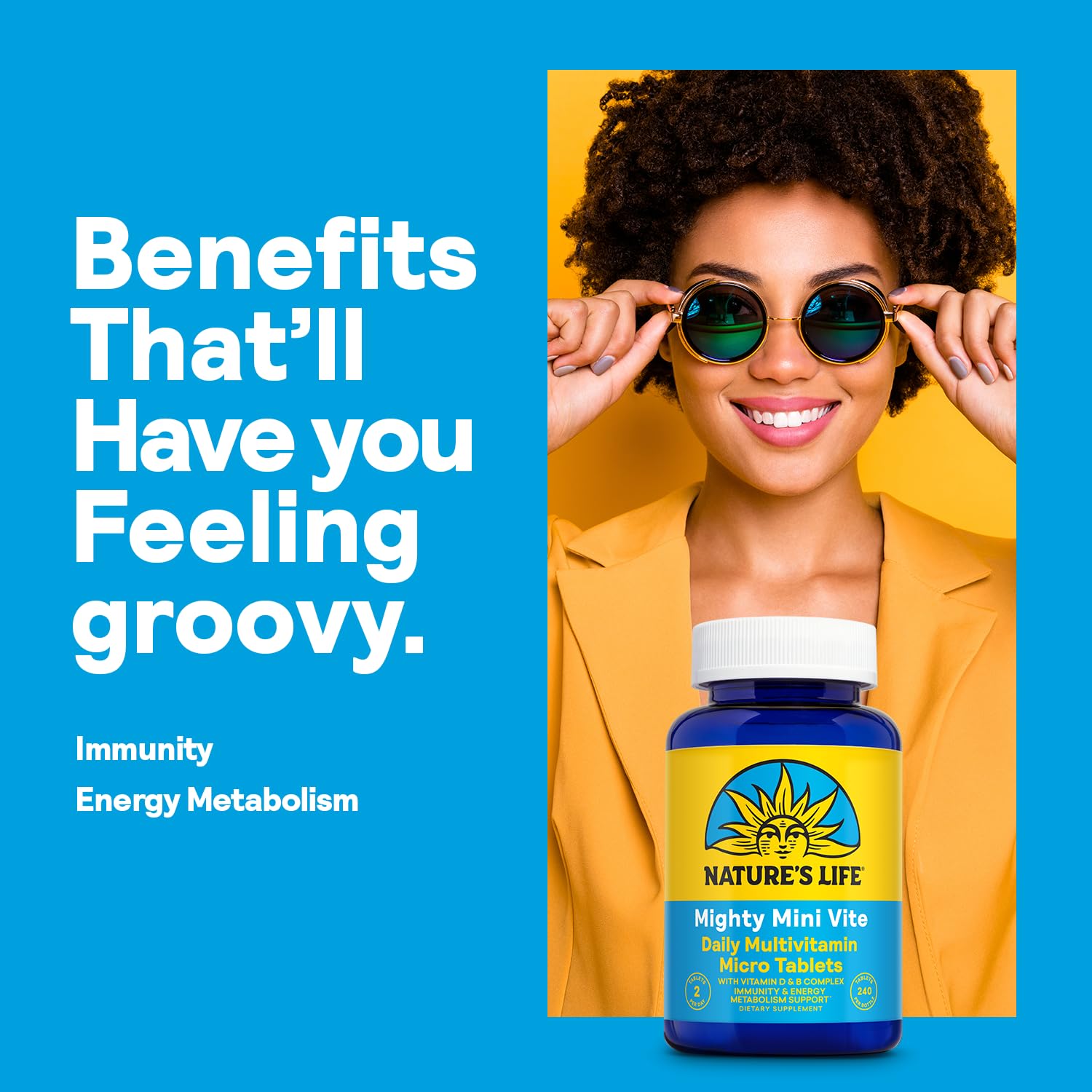 Nature's Life Mighty Mini Vite | Daily Multivitamin for Women & Men