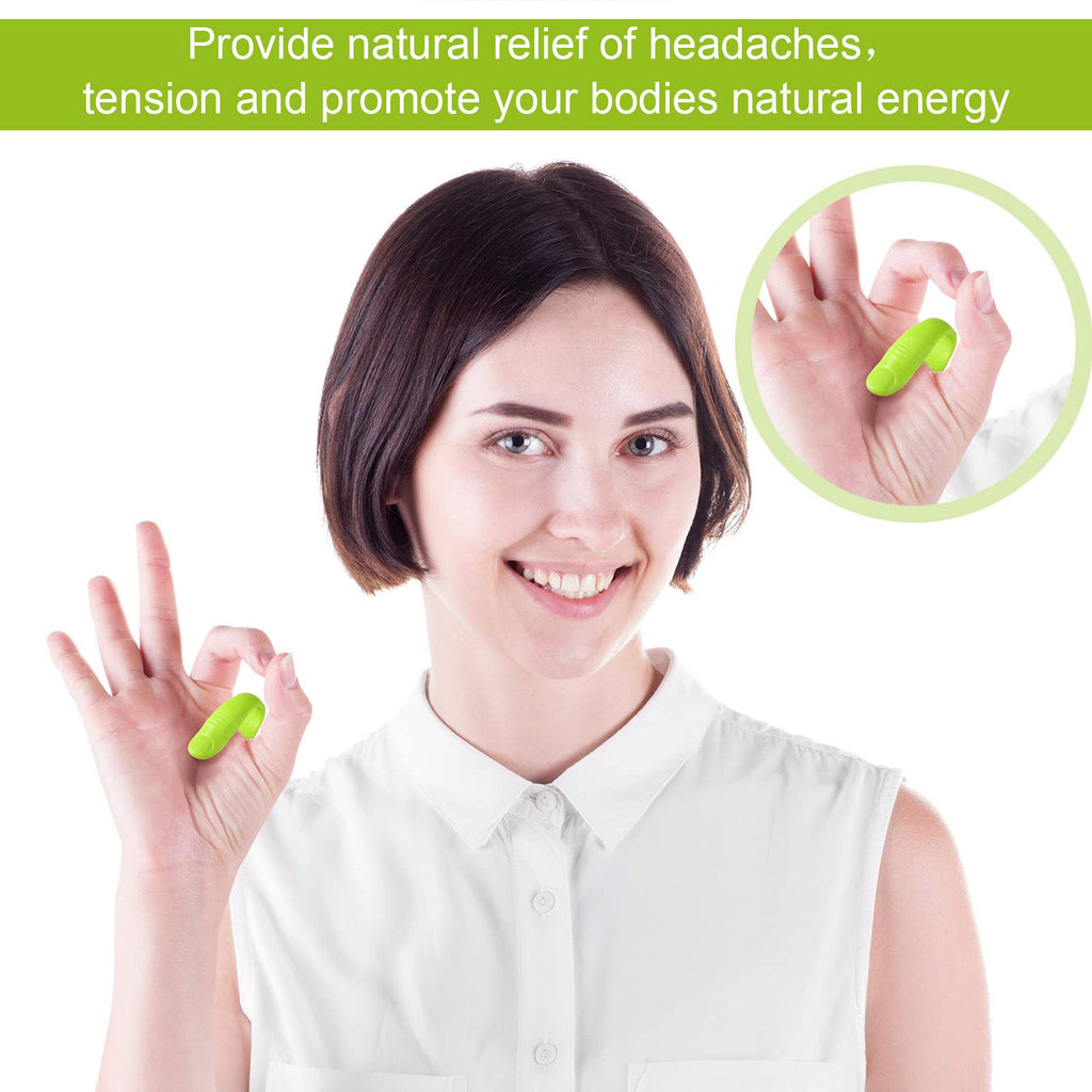 8 Pcs Migraine Relief Clip – Acupressure Hand Pressure Point Tool (Green/Blue)