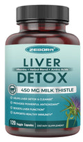 Milk Thistle Supplement 450 mg (80% Silymarin) for Liver Detox & Repair | 120 Veggie Capsules (60 Day Supply) | GMO-Free
