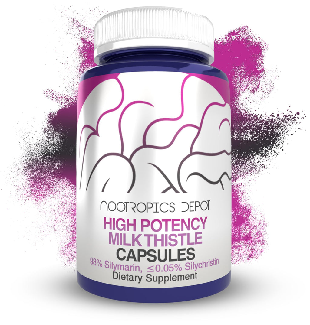 Milk Thistle Extract Capsules 200mg Silymarins | Nootropics Depot | 60 Count