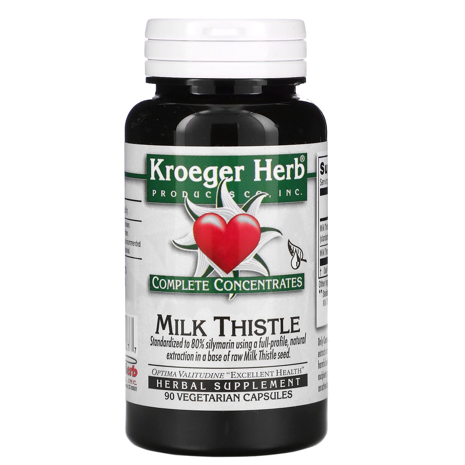 Complete Concentrates Milk Thistle 90 Vegetarian Capsules | Kroeger Herb Co