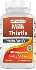 Best Naturals Milk Thistle Extract 1000mg - 240 Capsules | Non-GMO Gluten Free