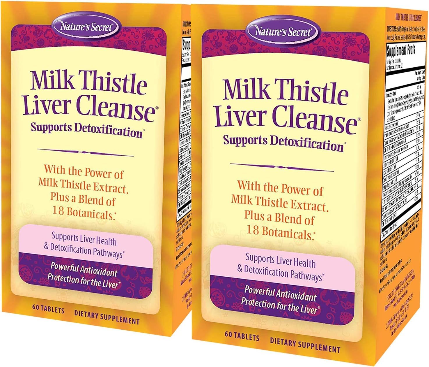 Milk Thistle Liver Cleanse — Nature's Secret (60 Tablets, Pack of 2)