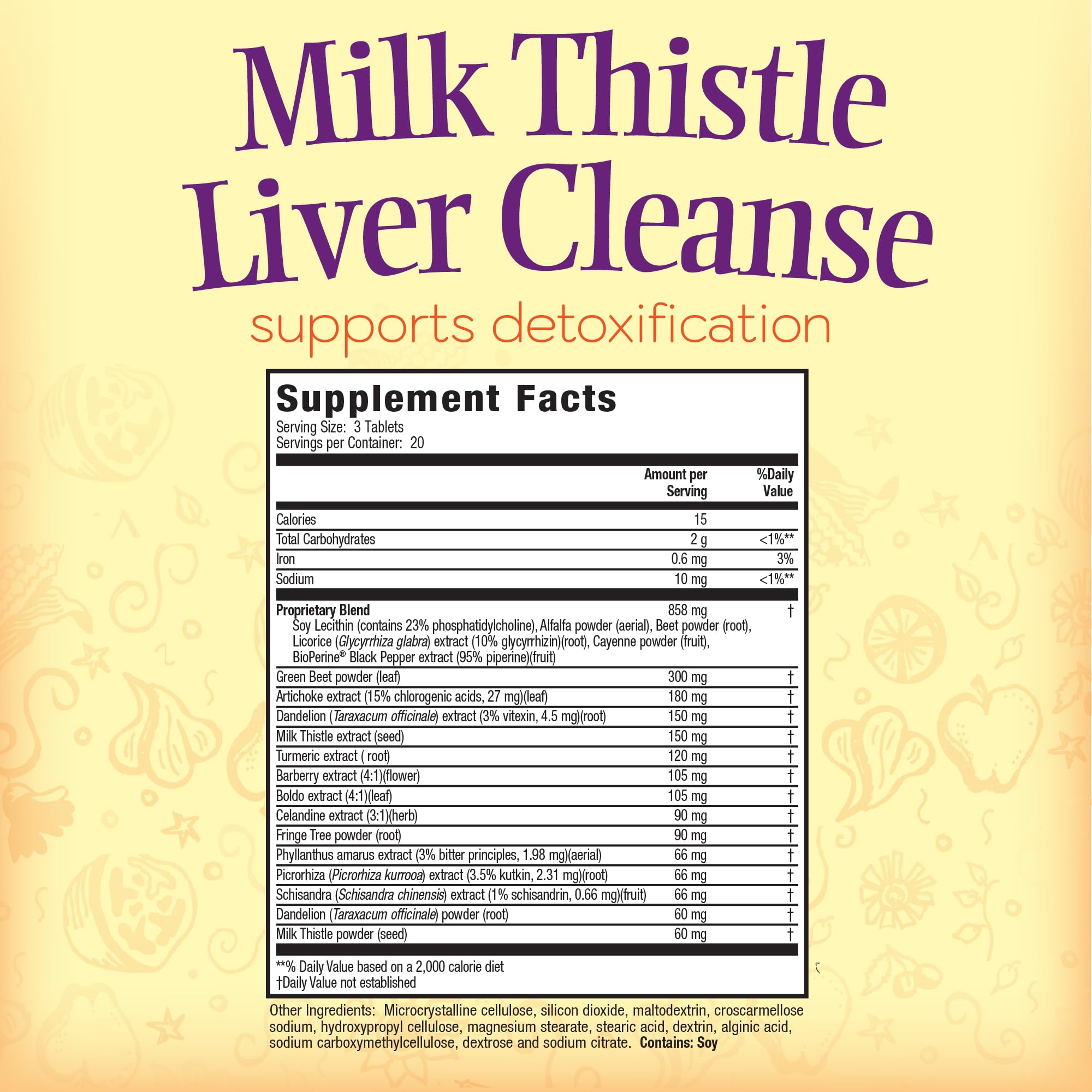 Milk Thistle Liver Cleanse — Nature's Secret (60 Tablets, Pack of 2)