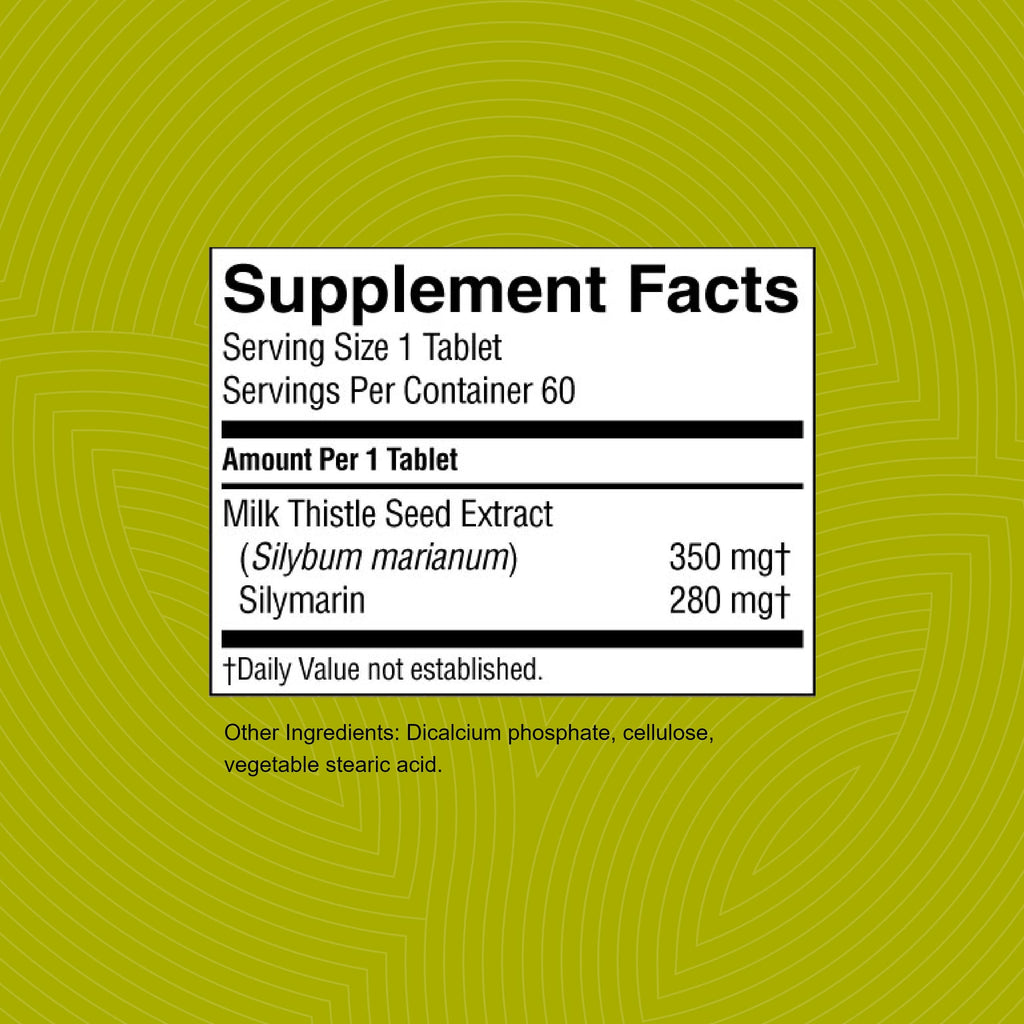 Nature's Sunshine Milk Thistle - 60 Time-Release Tablets | Digestive Support, Liver Health, Antioxidant