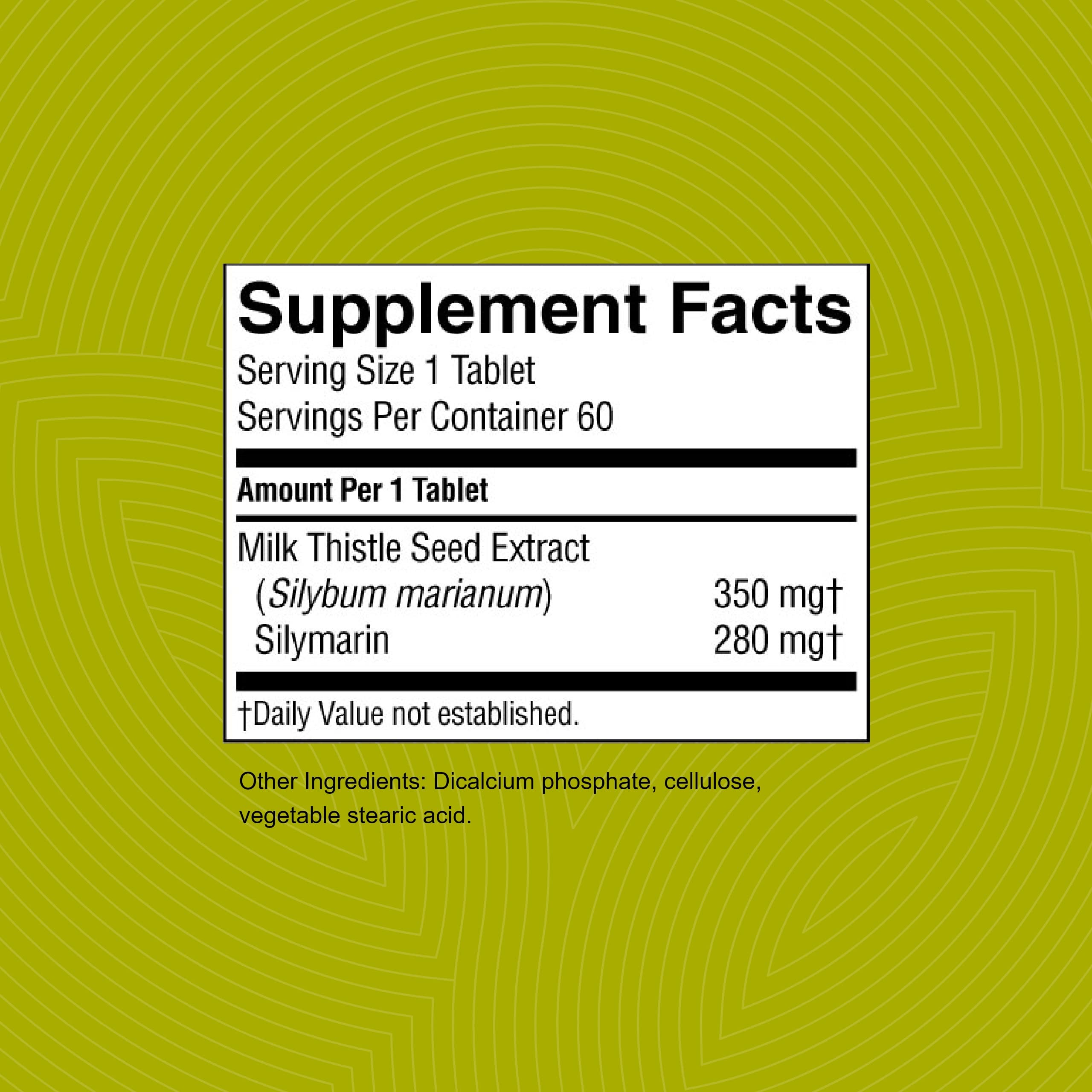 Nature's Sunshine Milk Thistle - 60 Time-Release Tablets | Digestive Support, Liver Health, Antioxidant