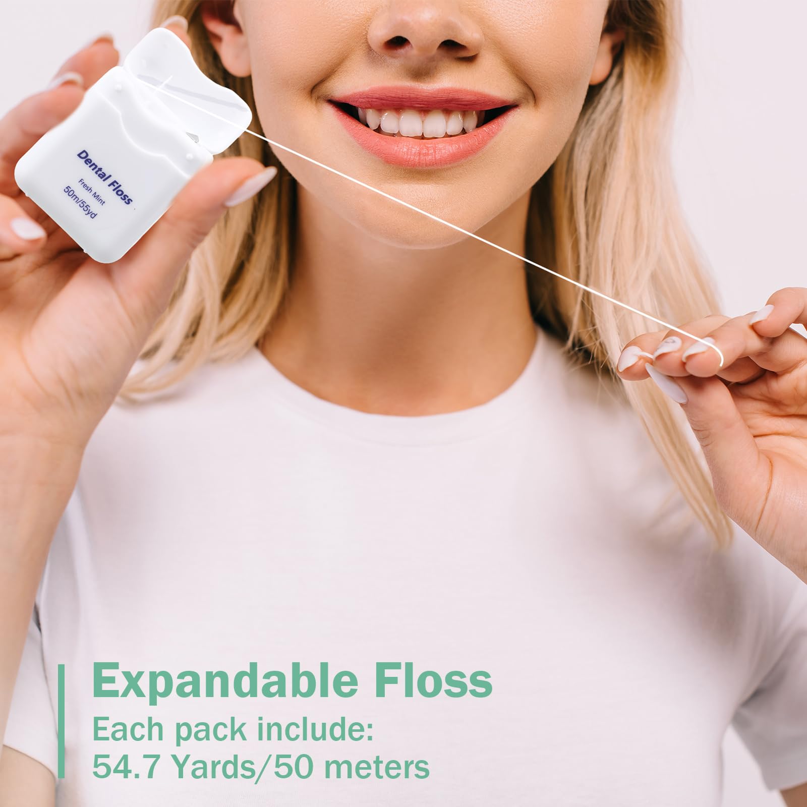Mimorou 96 Pack Mint Dental Floss – 50m Each, Travel Oral Care for Teeth & Gum Protection