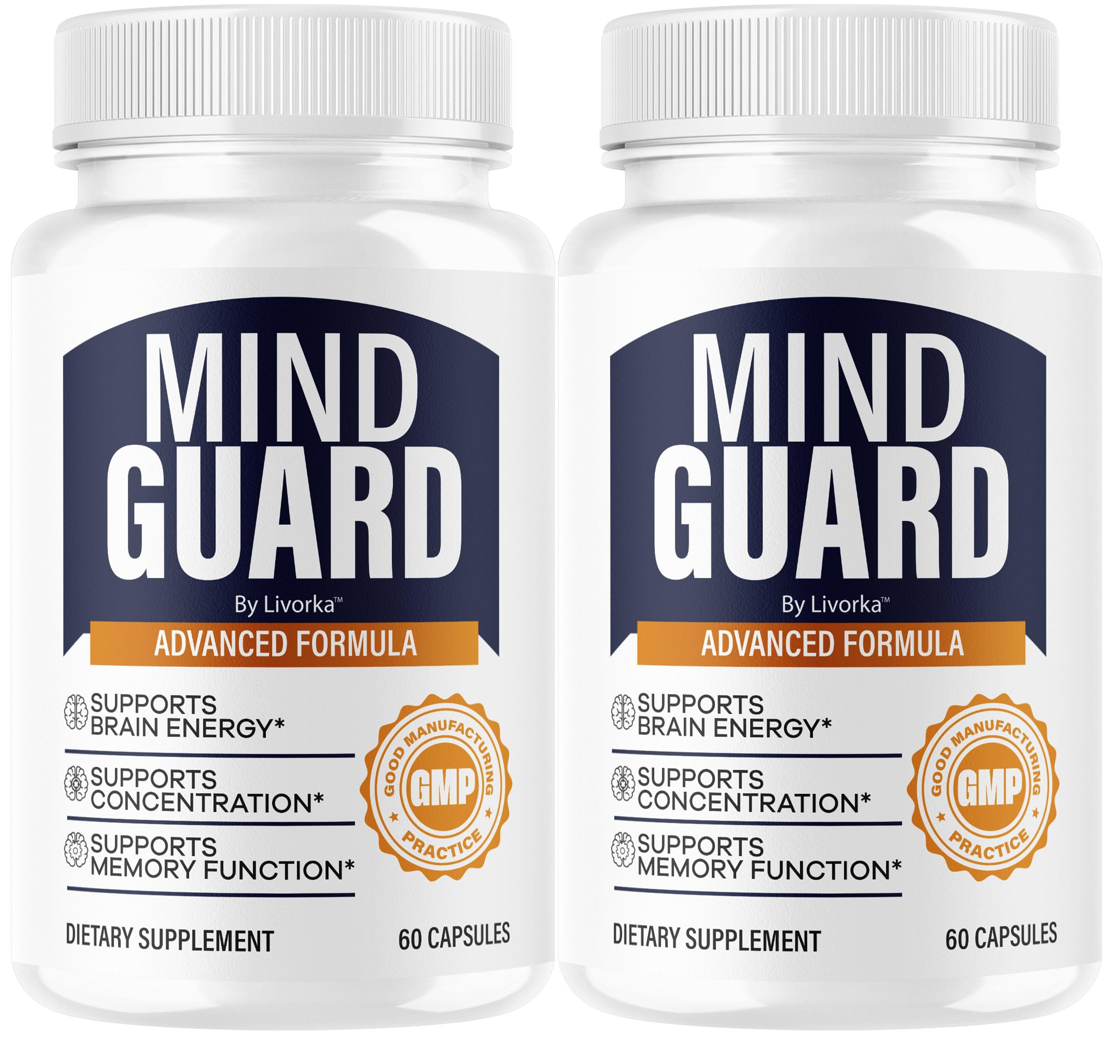 (2 Pack) Mind Guard Brain Supplement - Memory & Focus Support, 120 Capsules