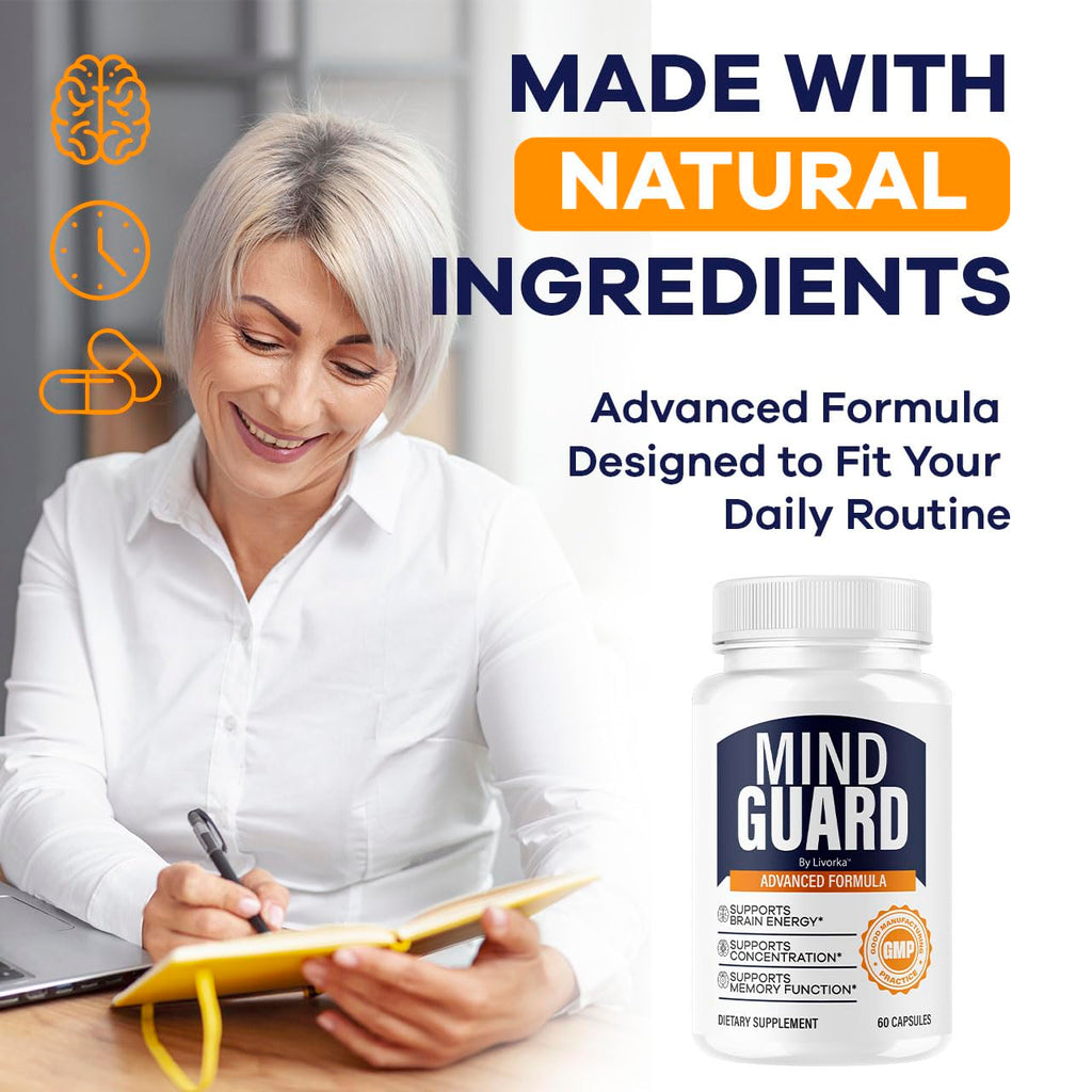 (2 Pack) Mind Guard Brain Supplement - Memory & Focus Support, 120 Capsules