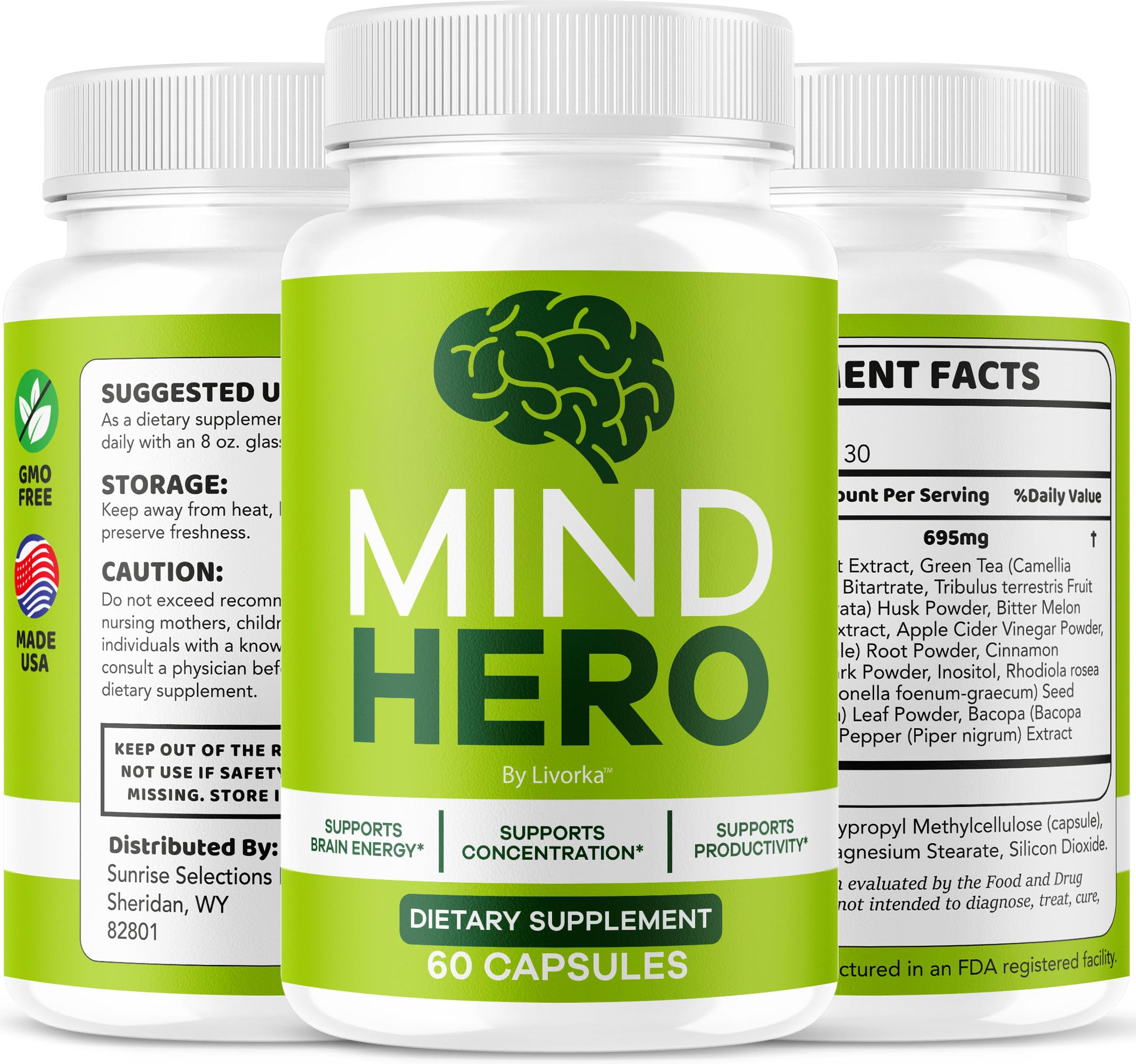 Mind Hero Capsules – 2-Pack Brain Health & Memory Support