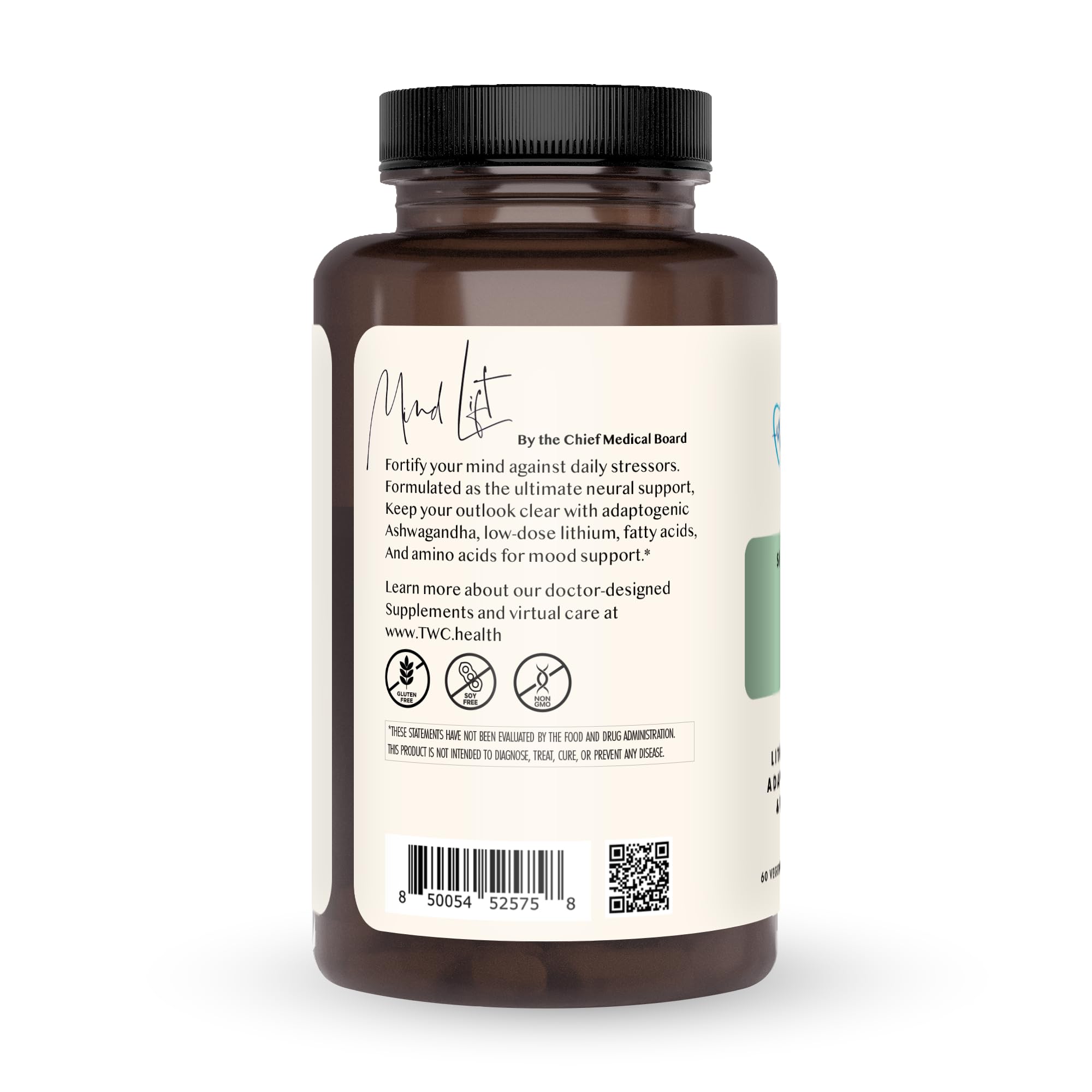 Mind Lift - Mood Boost, Mental Focus, Cognitive Defense - Lithium, GABA, DHA L-Phenylalanine | 60ct (1 Month Supply)