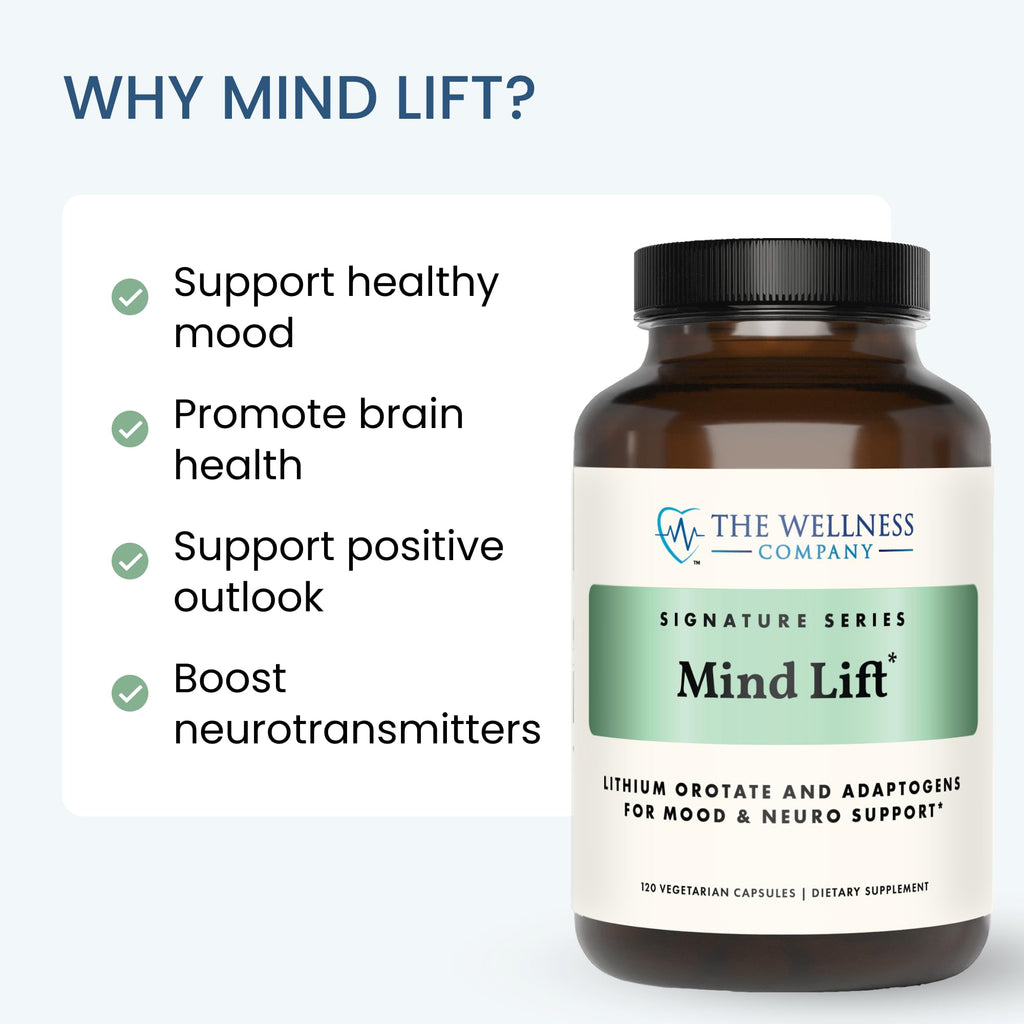 Mind Lift by The Wellness Company — Mood Support, Focus & Cognitive Health | 120 capsules