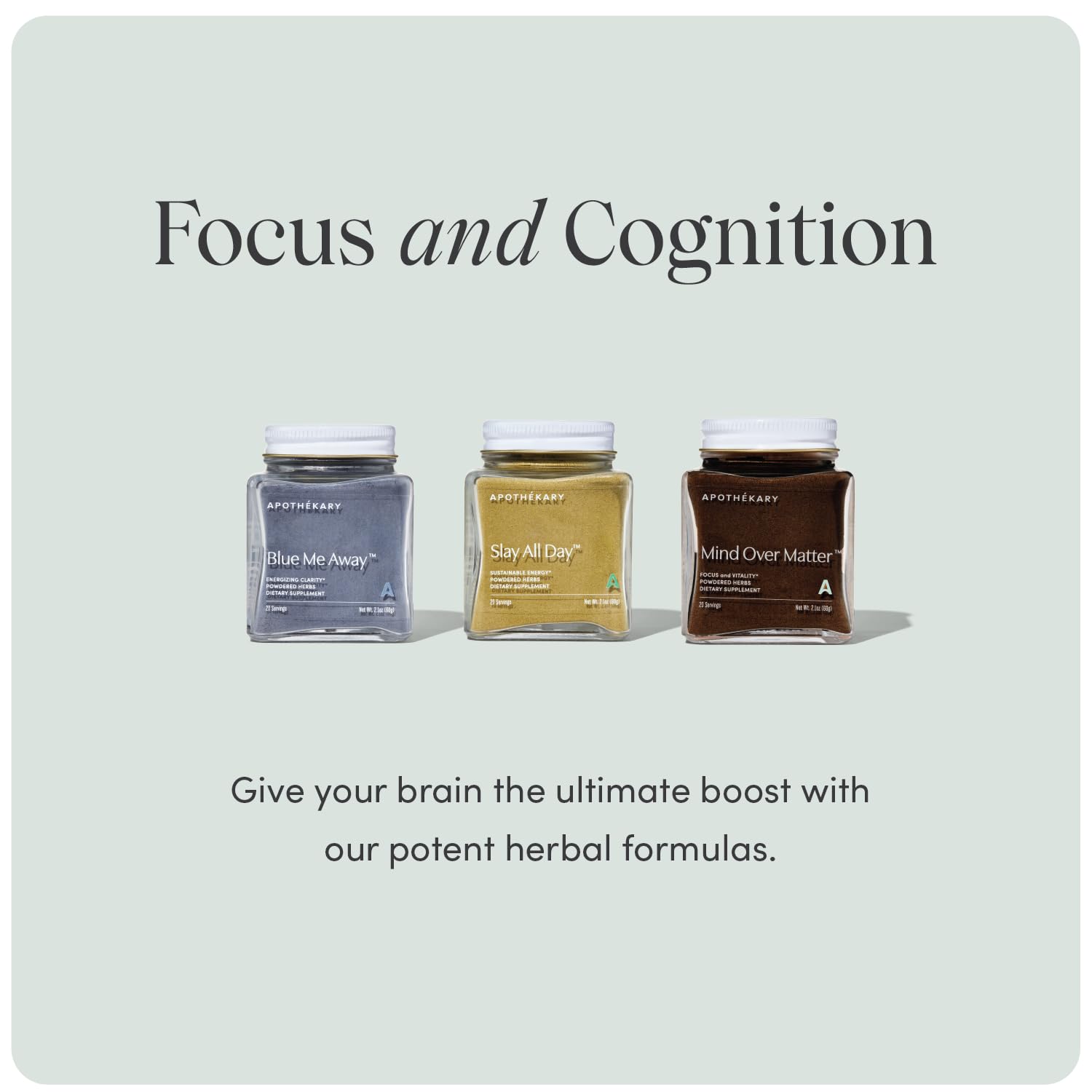 Apothékary Mind Over Matter: Cognitive Support Mushroom Powder – Memory & Focus, Caffeine-Free, Vegan